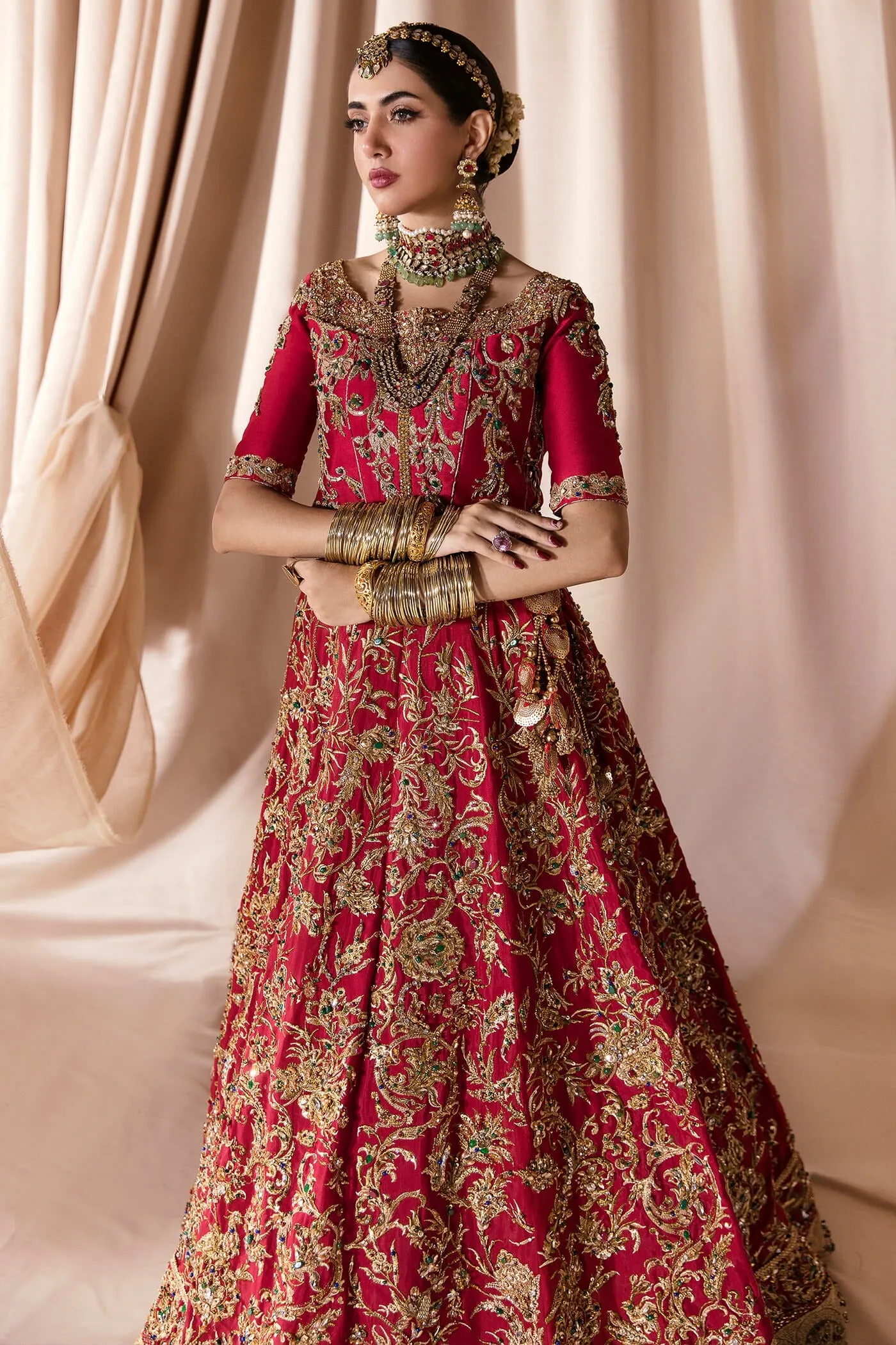 Pure Kimkhab Lehenga Choli Pakistani Wedding Dresses