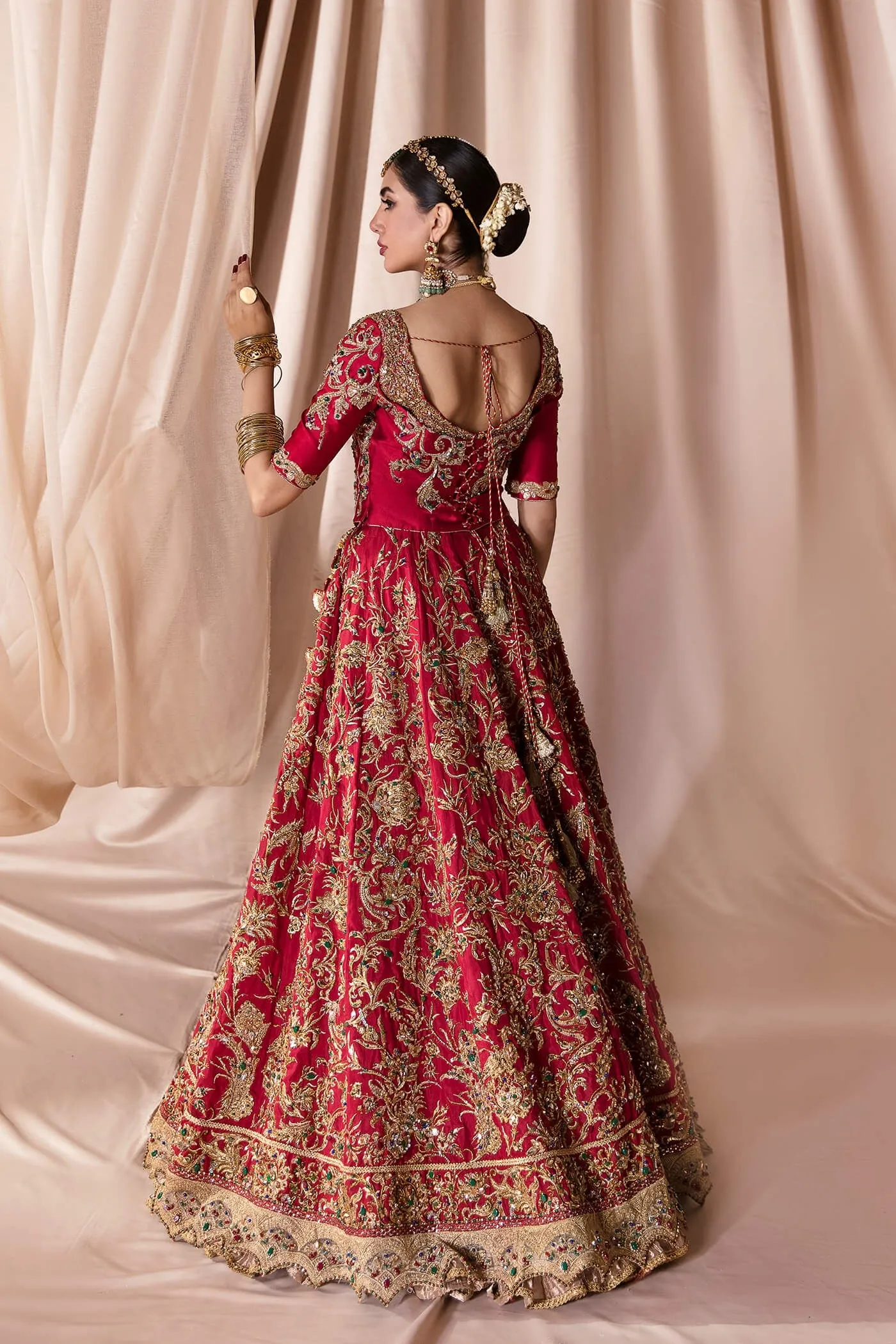 Pure Kimkhab Lehenga Choli Pakistani Wedding Dresses