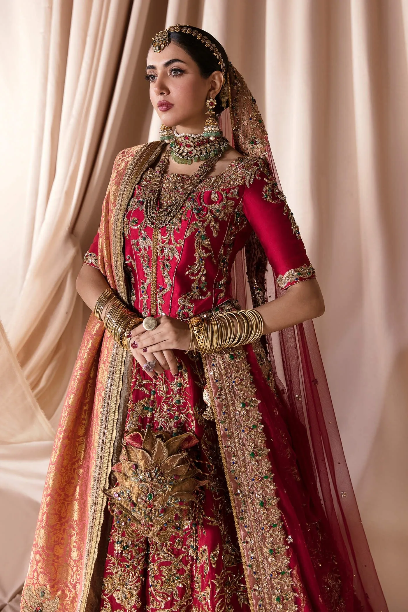 Pure Kimkhab Lehenga Choli Pakistani Wedding Dresses