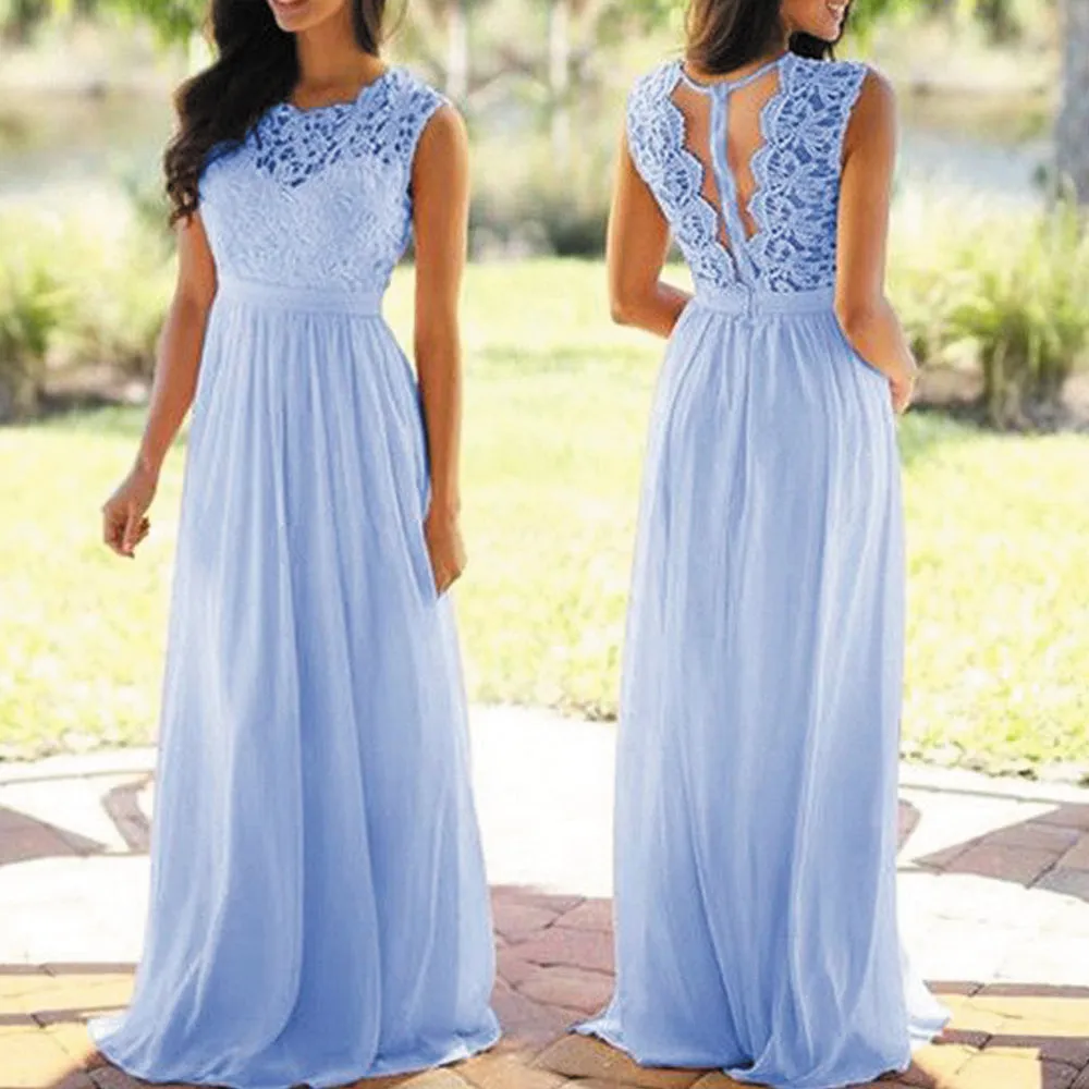 purple bridesmaid dresses long chiffon lace appliqué beaded a line cheap custom wedding party dress 2021