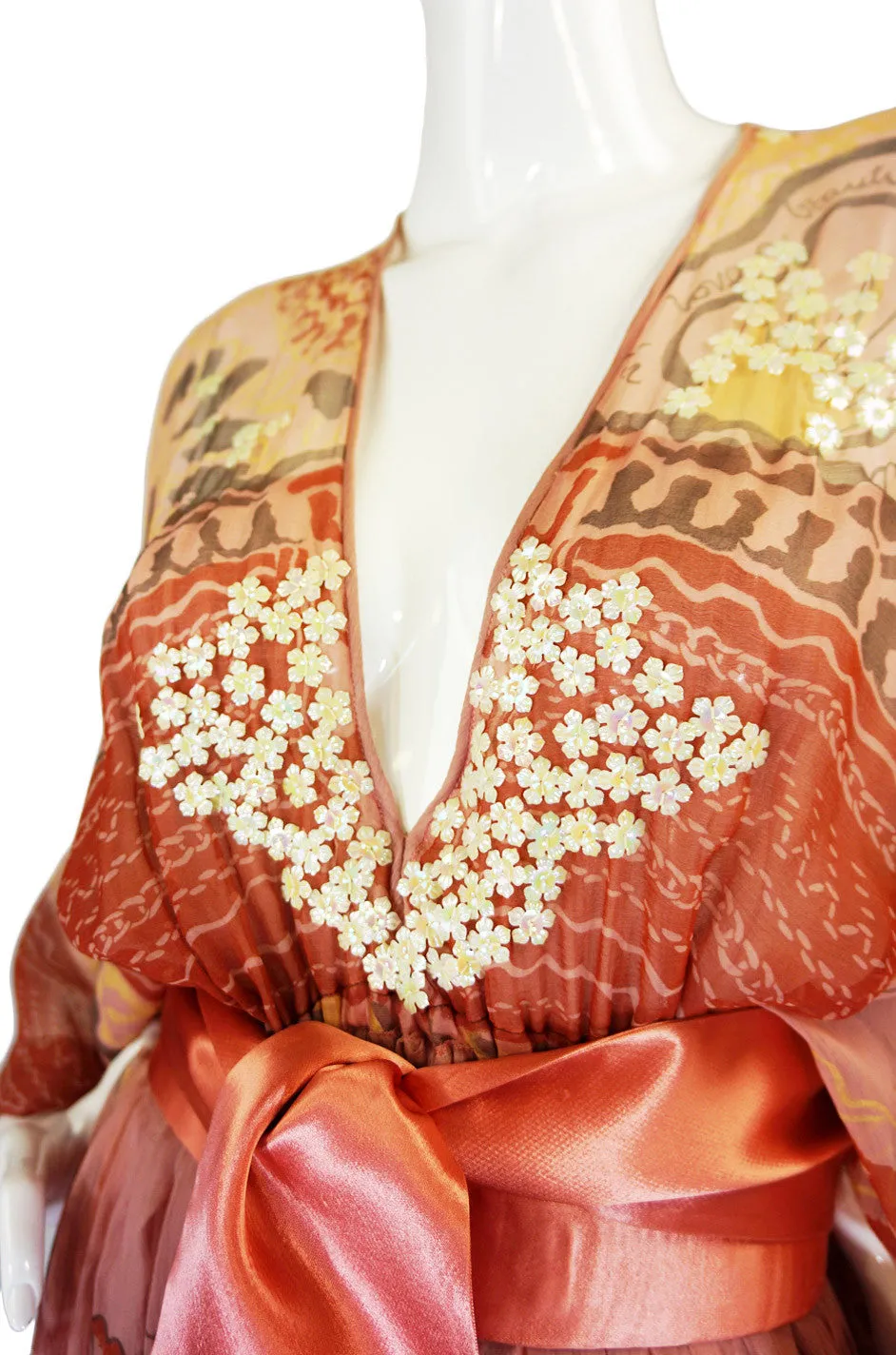 Rare 1974 Zandra Rhodes Lillies Dress
