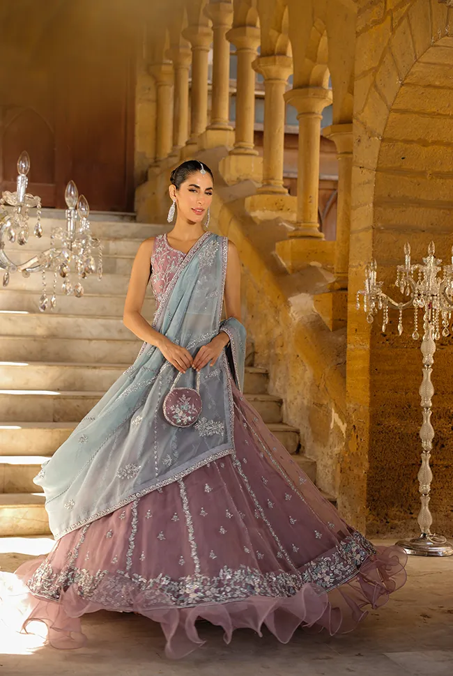 Raw Silk Lehenga Choli and Dupatta Indian Wedding Dress