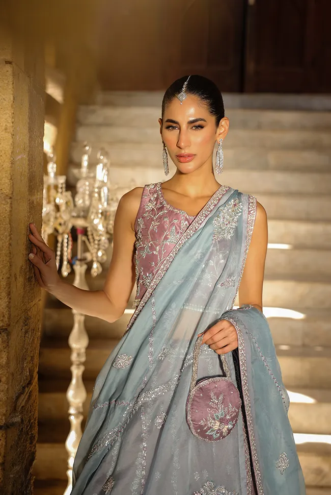 Raw Silk Lehenga Choli and Dupatta Indian Wedding Dress