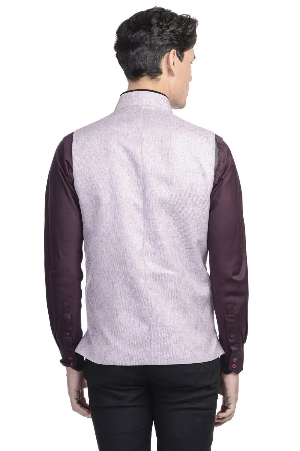 Rayon Purple Modi Nehru Jacket