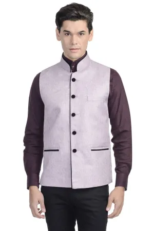 Rayon Purple Modi Nehru Jacket