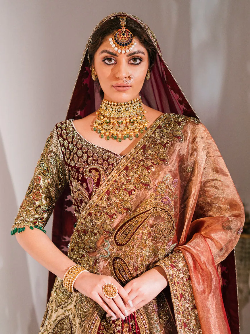 Red White Lehenga Choli for Pakistani Bridal Dresses