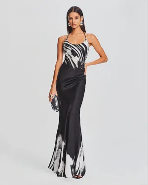RETROFETE | Cami Silk Dress | Zebra Ink Ombre