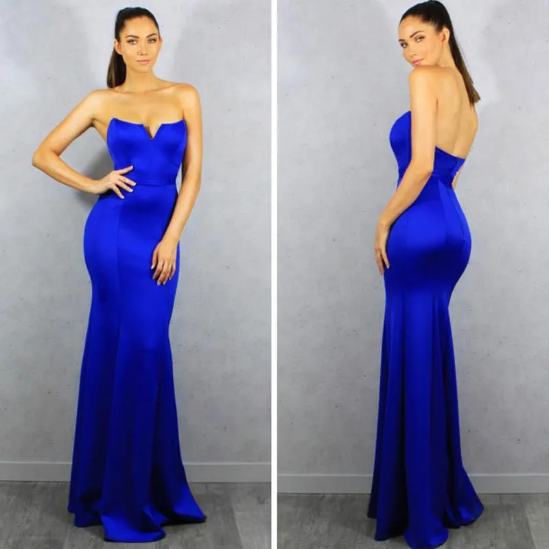 Royal Blue Sexy Sweetheart Mermaid Long Prom Dresses, Formal Evening Dresses, BG0358