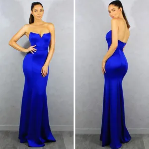 Royal Blue Sexy Sweetheart Mermaid Long Prom Dresses, Formal Evening Dresses, BG0358