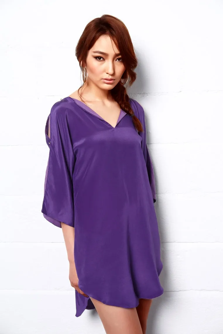 Royal Shine Silk Tunic Dress
