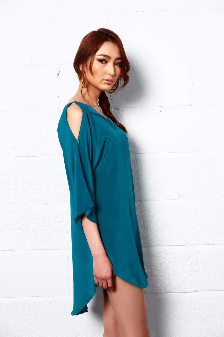 Royal Shine Silk Tunic Dress
