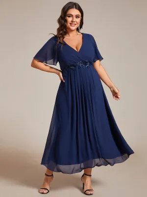 Roycebridal Corrieanne midi Mother of the groom dress in navy Express NZ wide