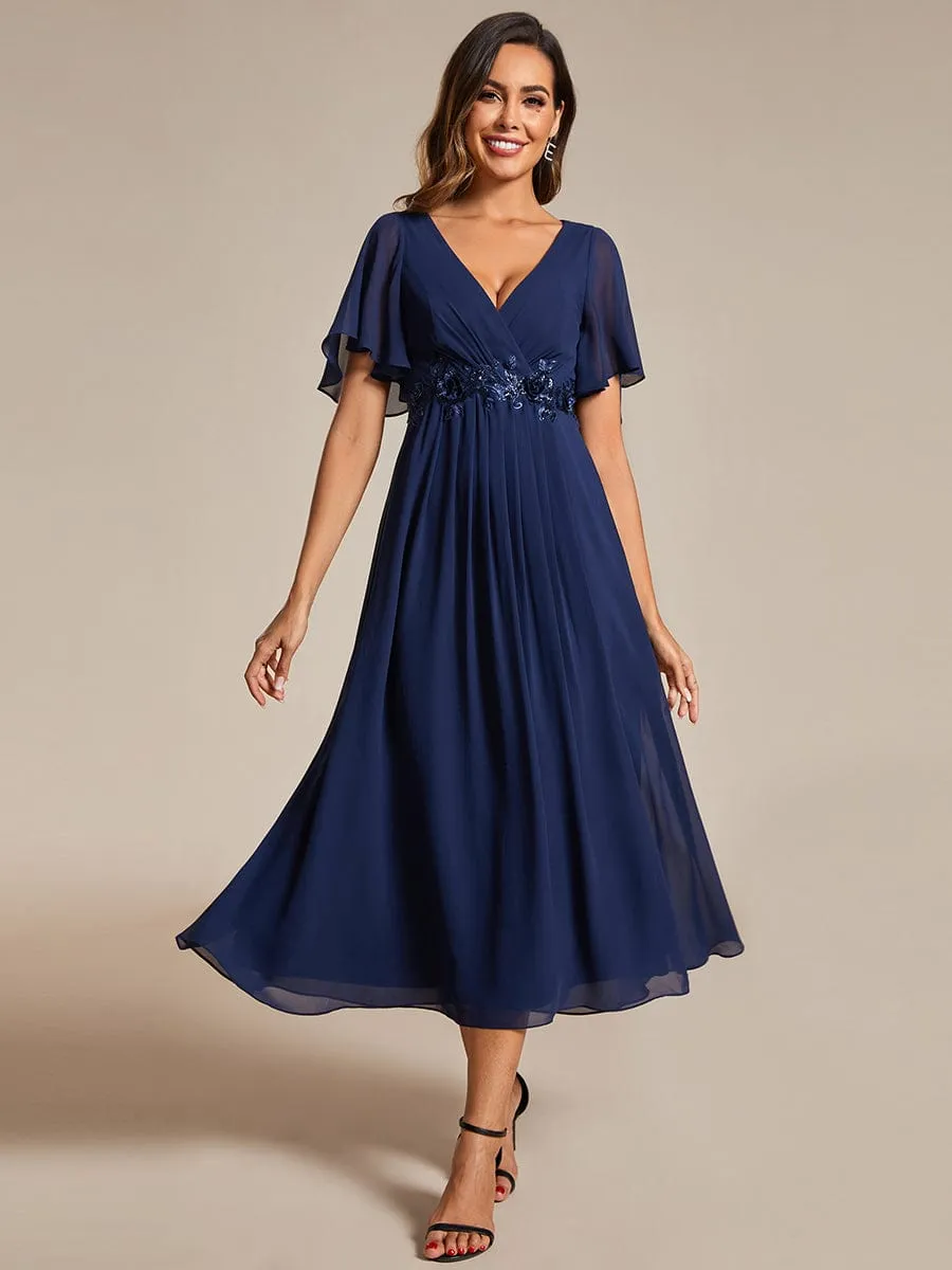Roycebridal Corrieanne midi Mother of the groom dress in navy Express NZ wide