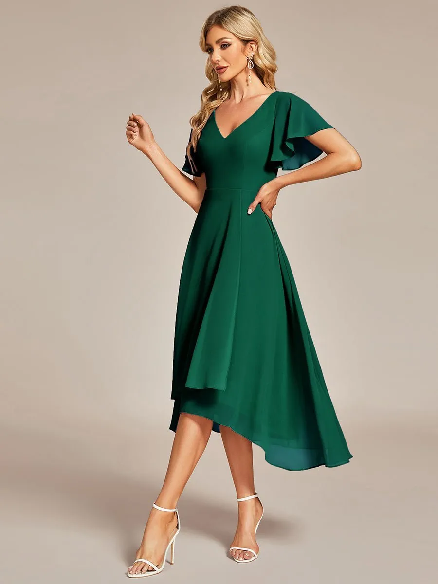 Roycebridal Grace V neck chiffon high how mother of the bride gown