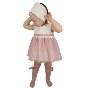 *SALE* Ceyber Baby Girls Dusky Lace Dress 3M
