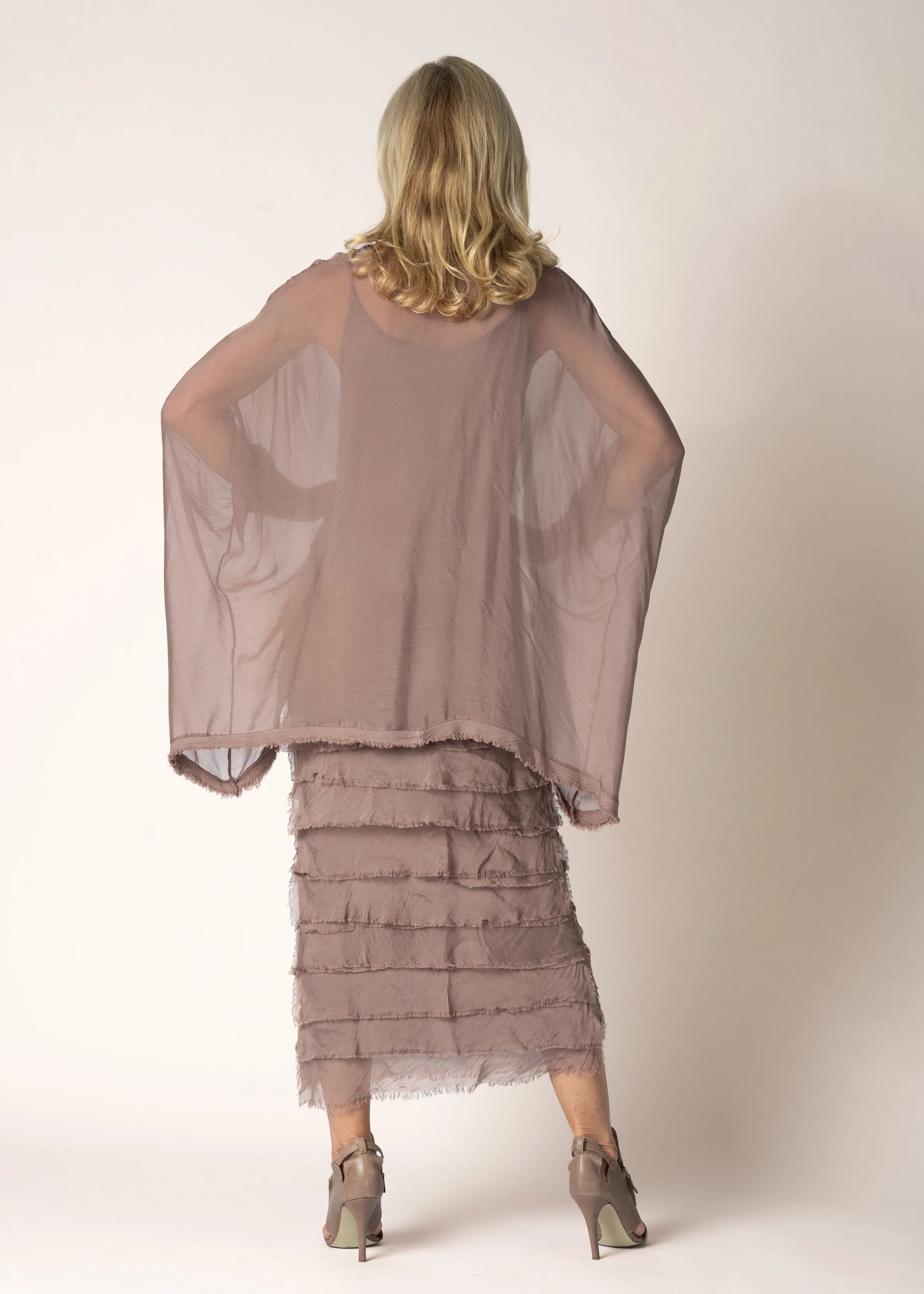 Sarah Silk Dress in Milk Chocolate
