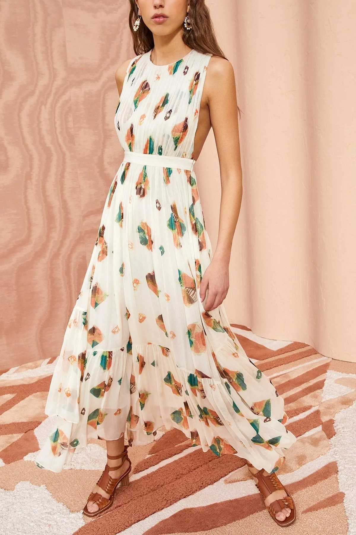Sarai Midi Dress in Aurora