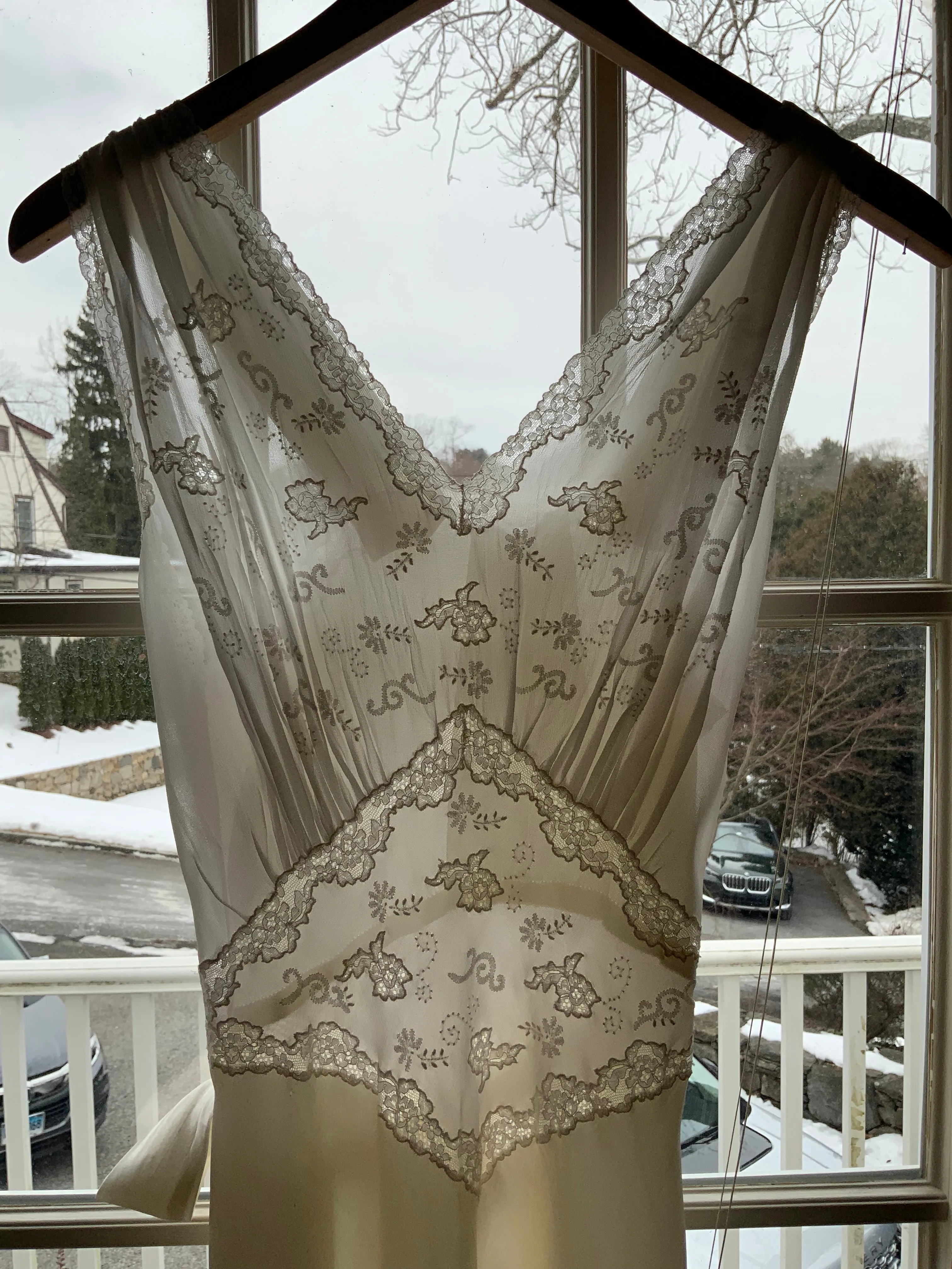 Satin Bridal Nightgown White. - 50s - 50I