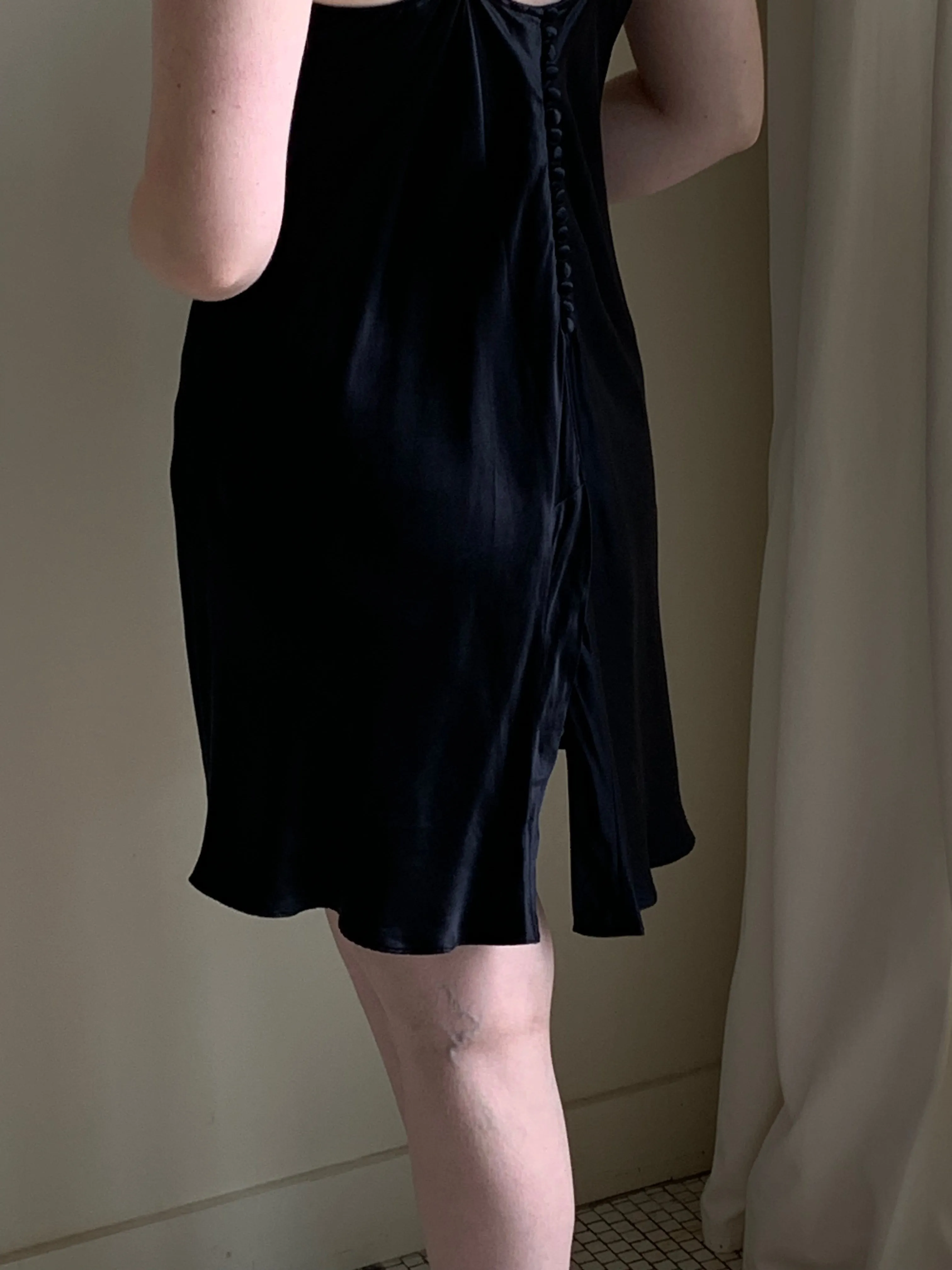 Satin silk slip dress