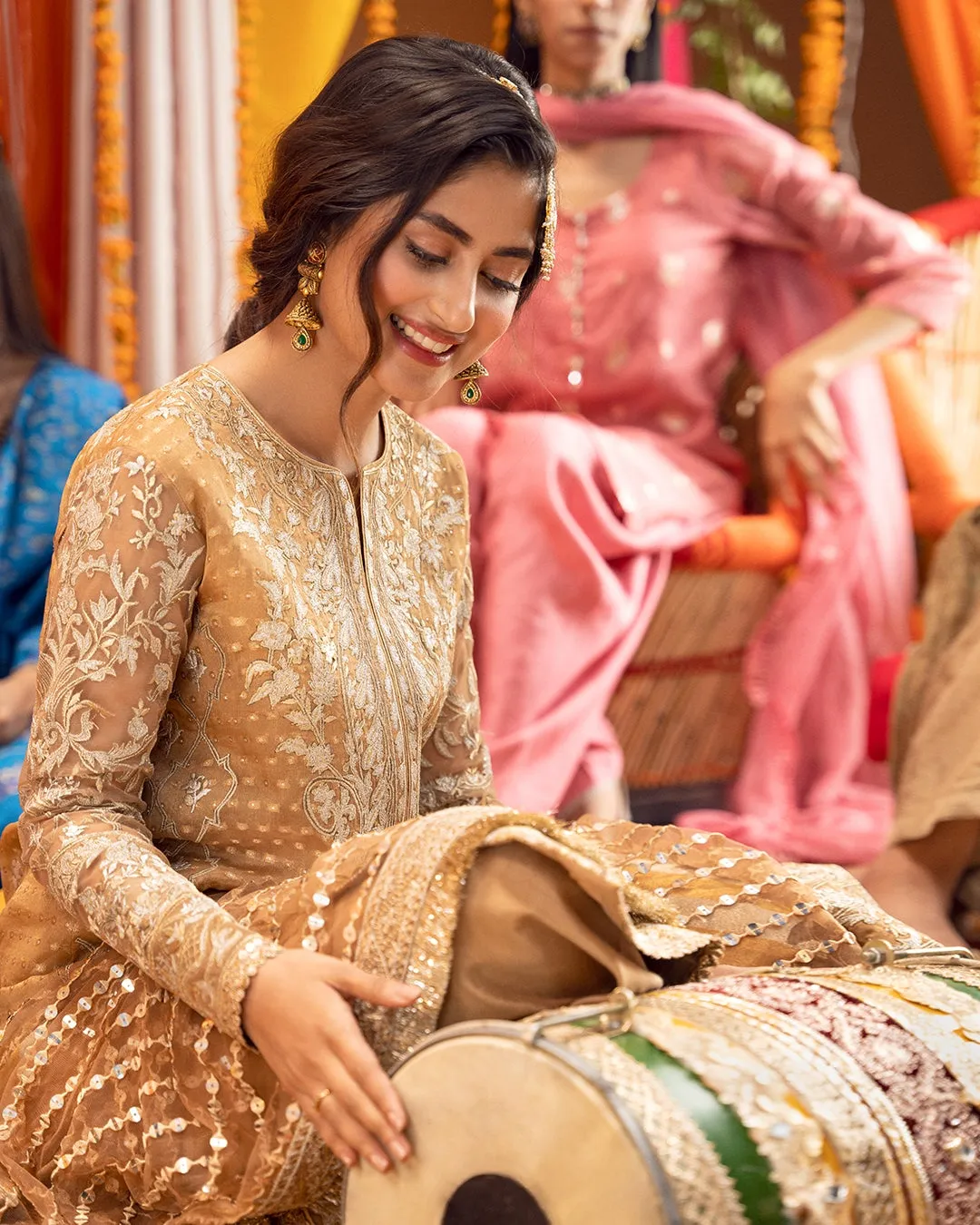 Sharara Kameez Mehndi Dress Pakistani for Bride #BS747