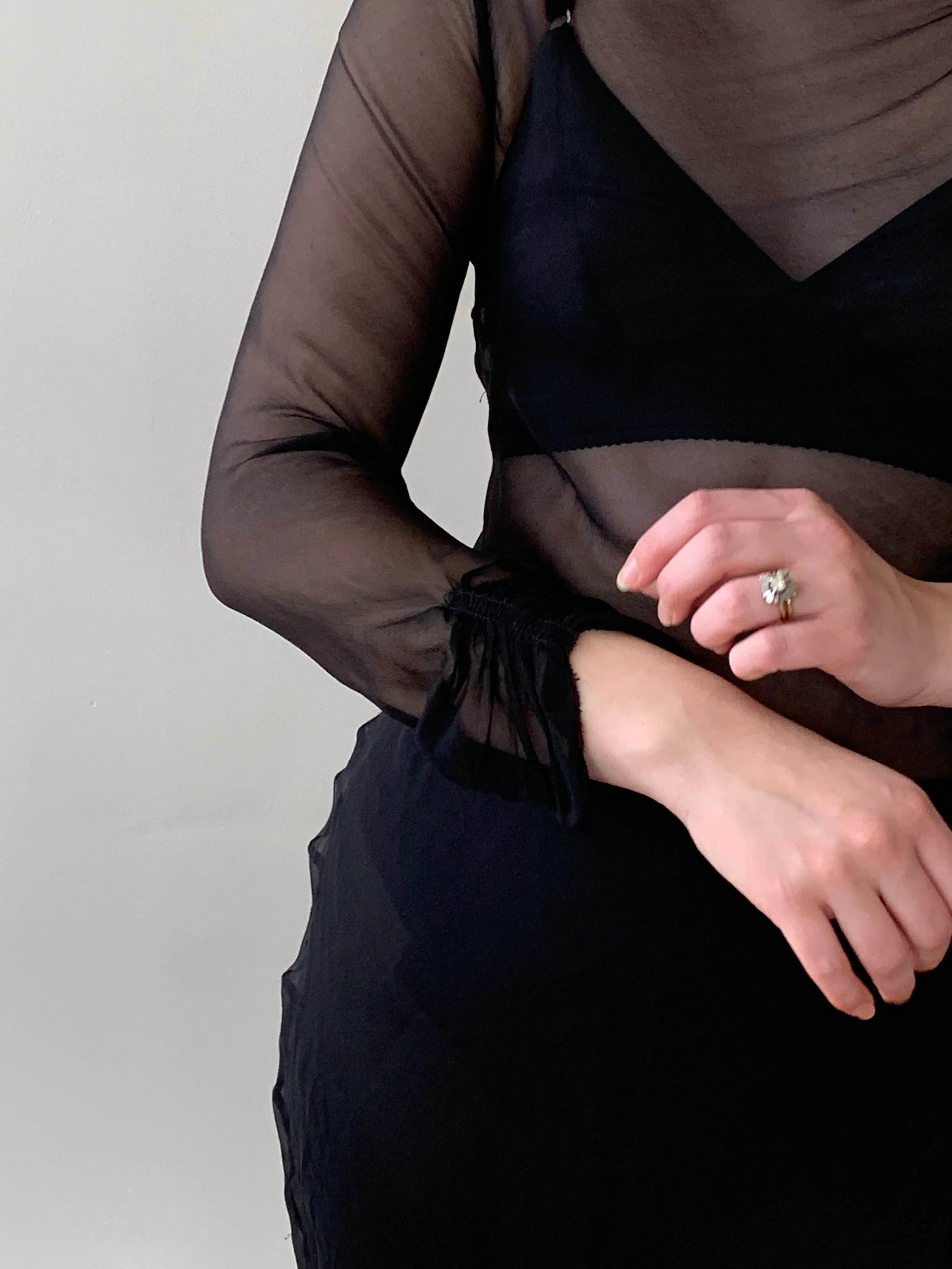 Sheer silk dress