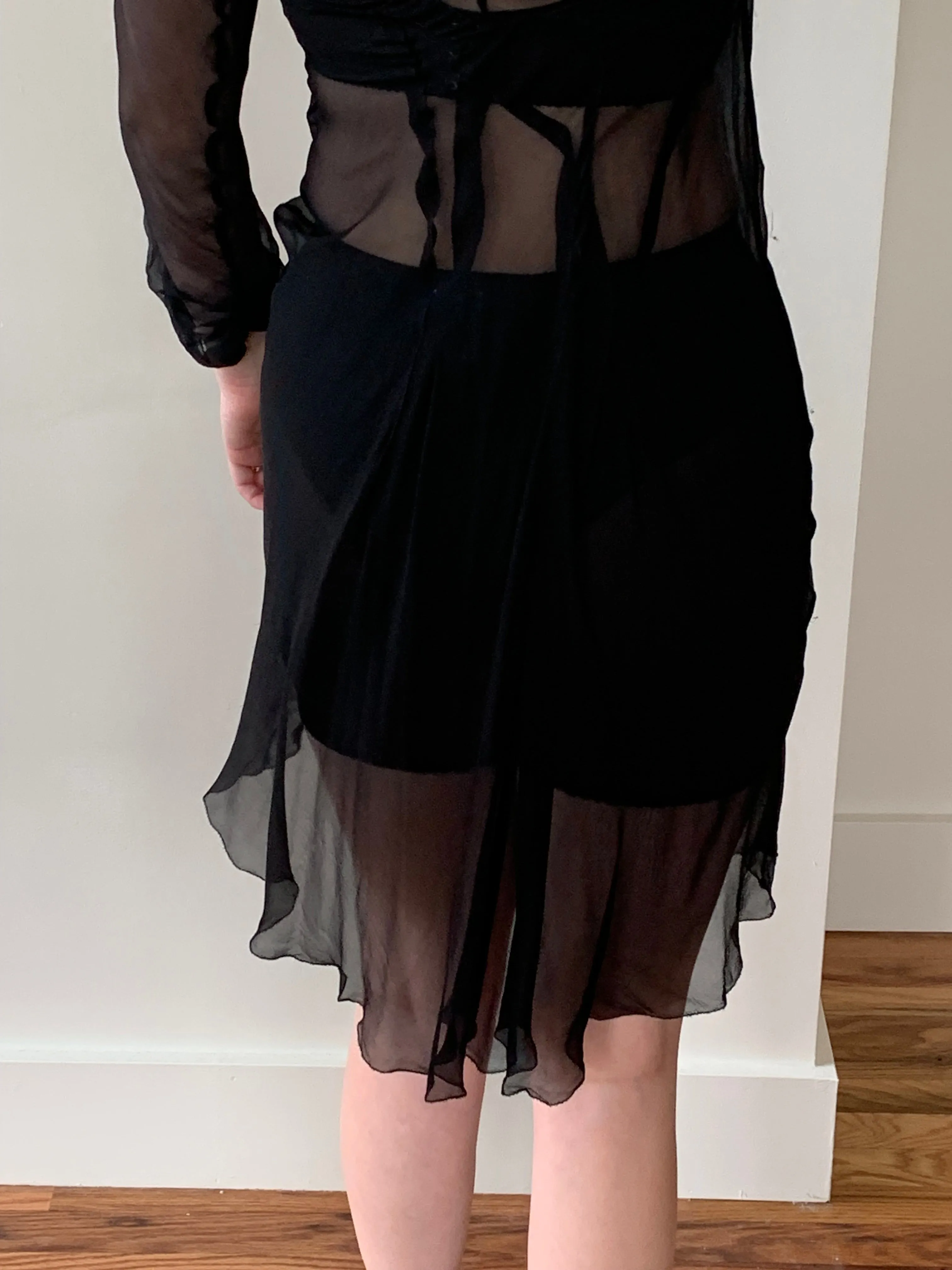 Sheer silk dress