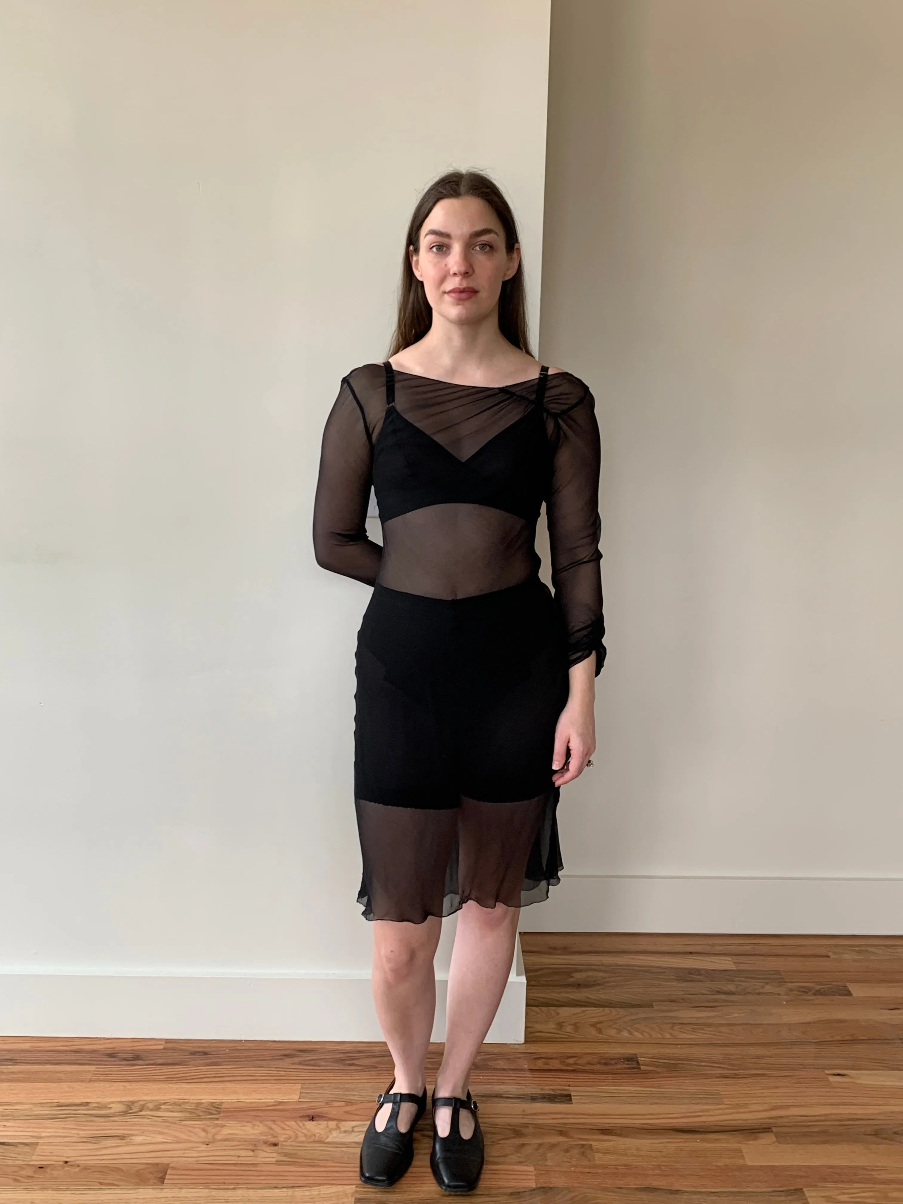 Sheer silk dress