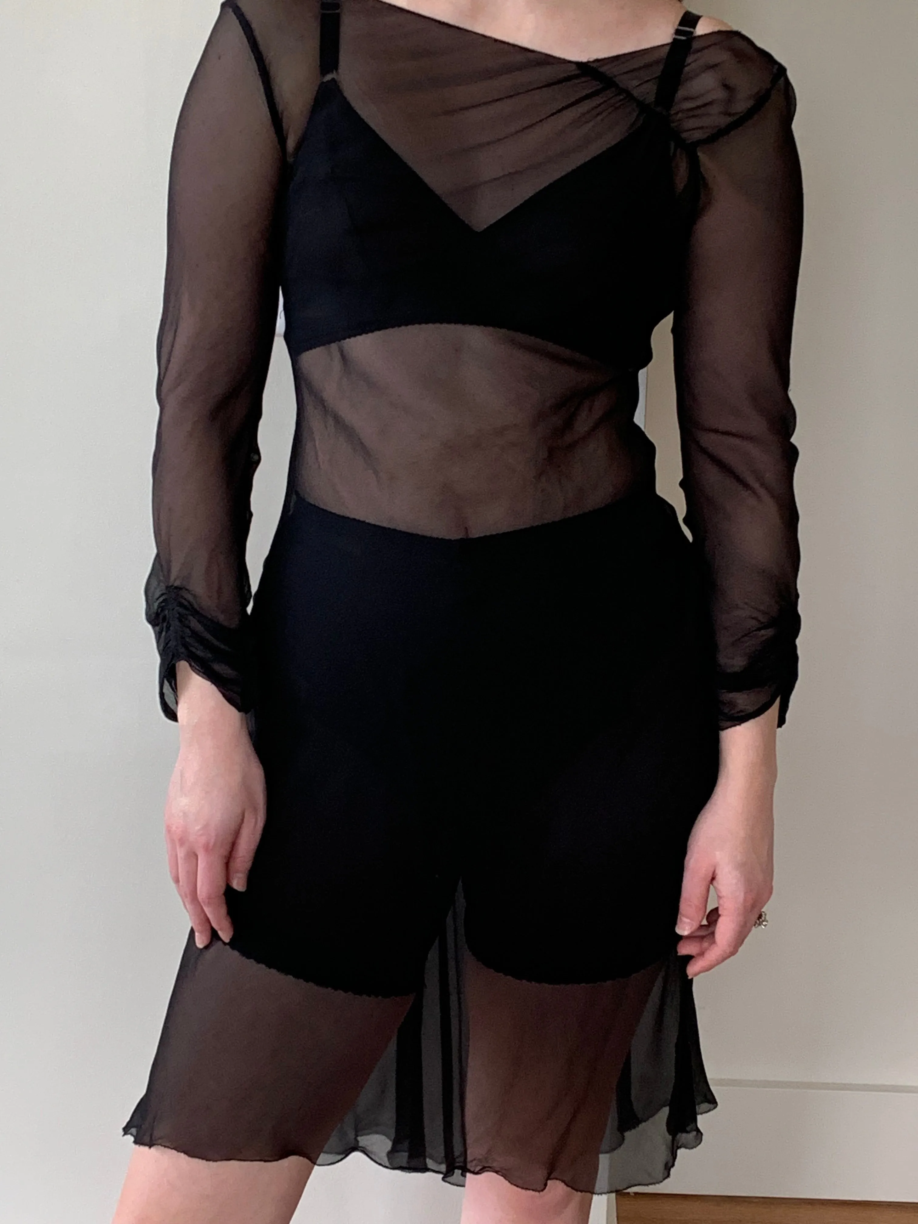 Sheer silk dress