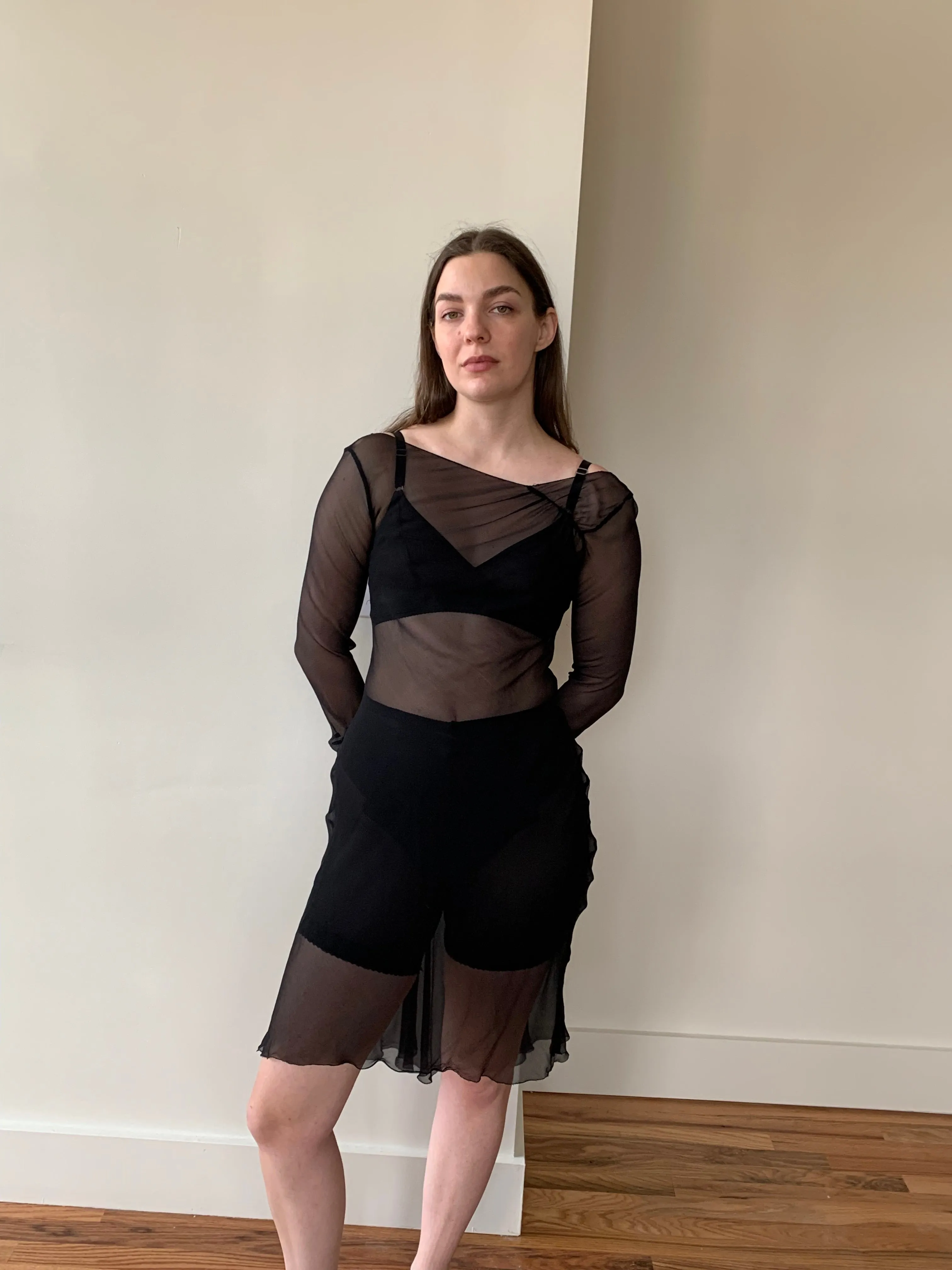 Sheer silk dress