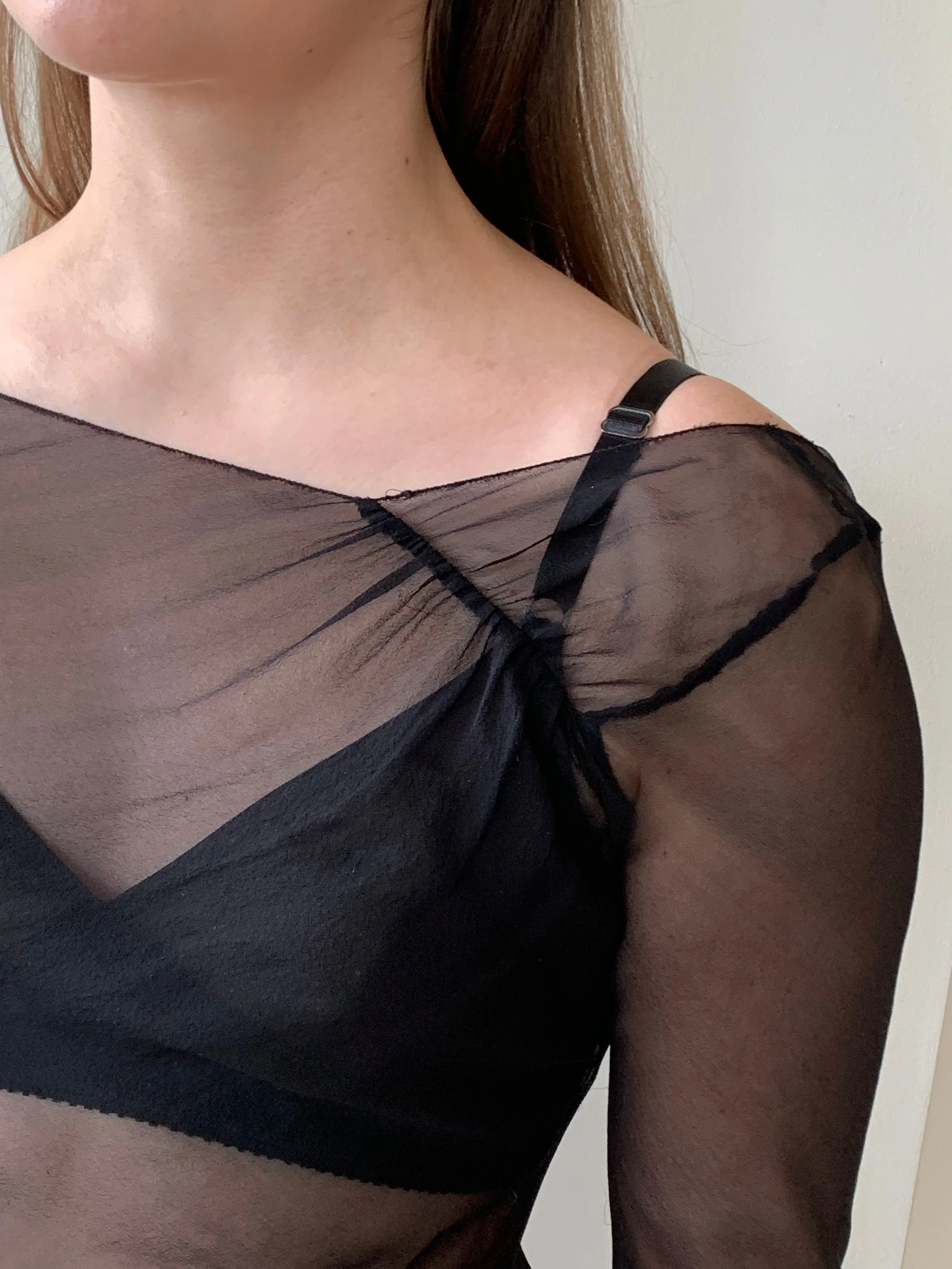 Sheer silk dress