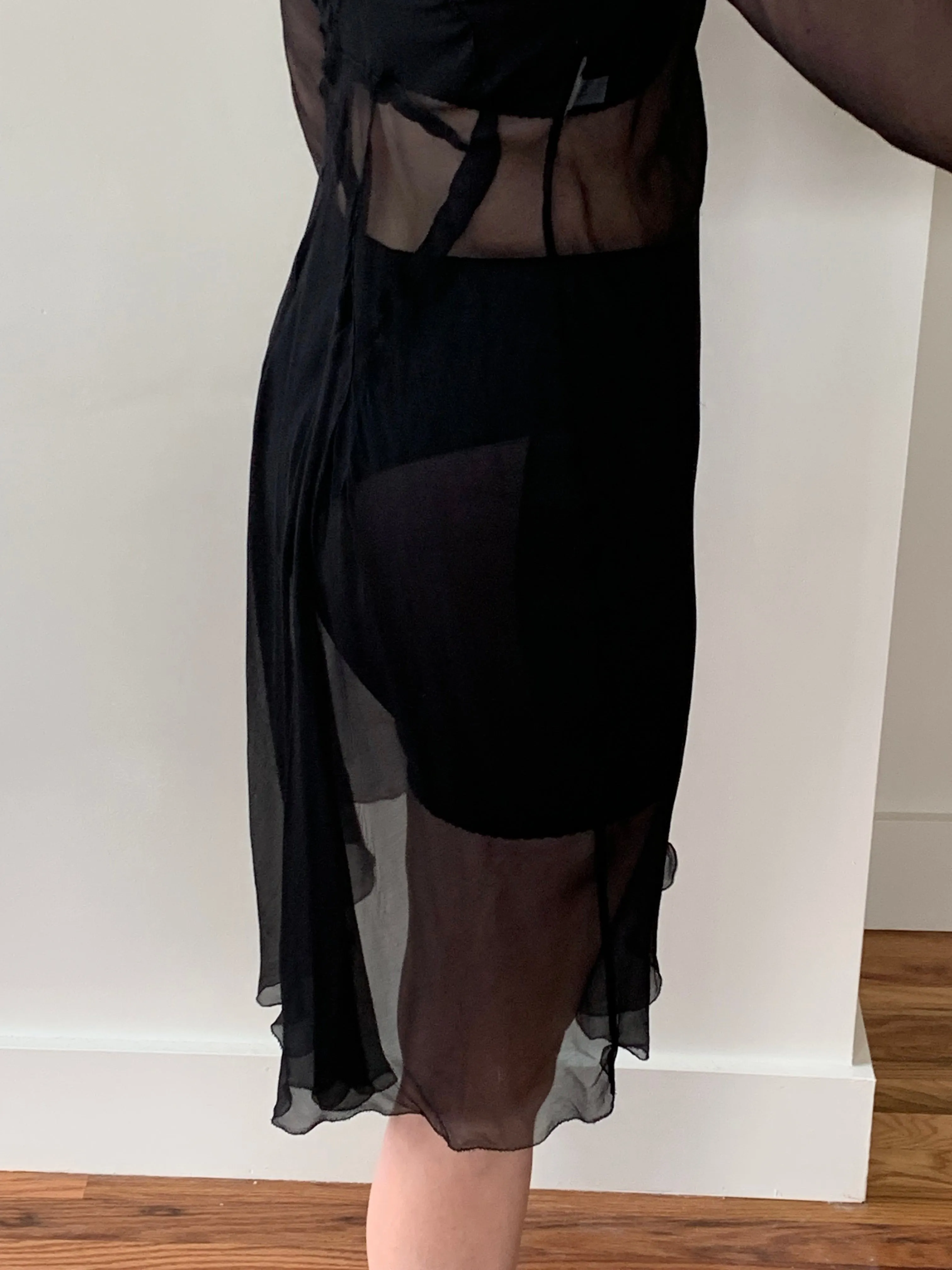 Sheer silk dress