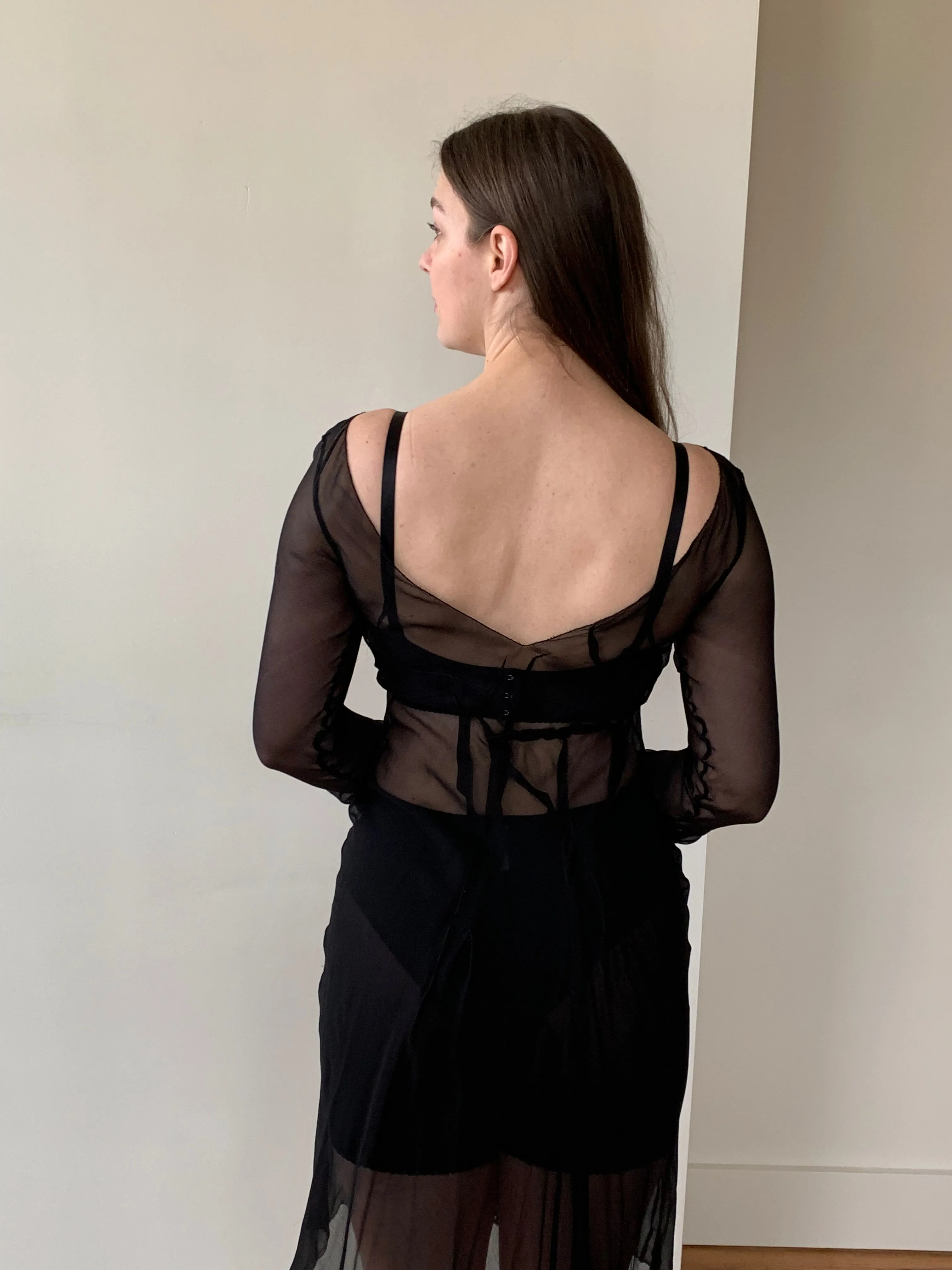 Sheer silk dress