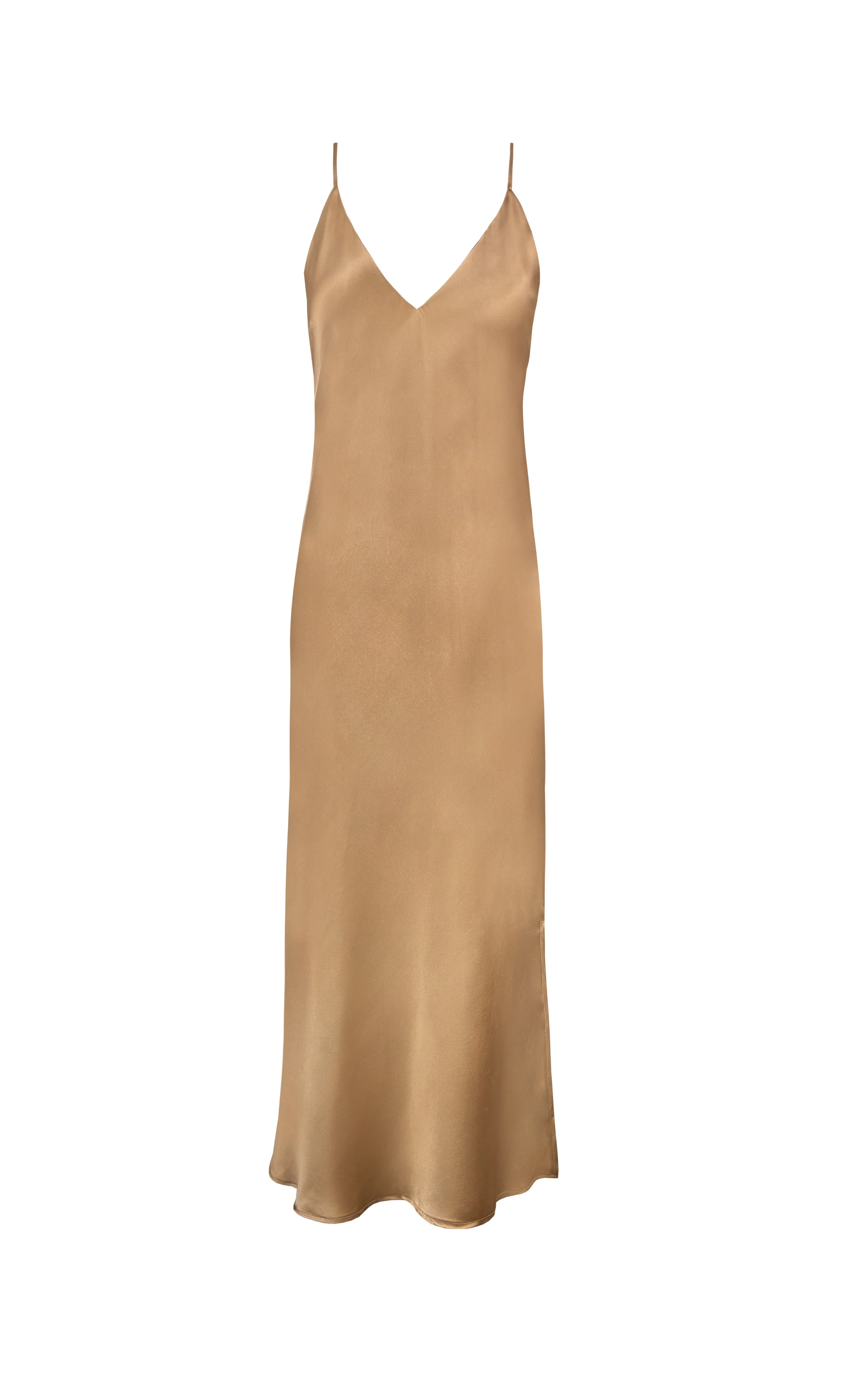Silk Bias Maxi Dress - Dune Sand