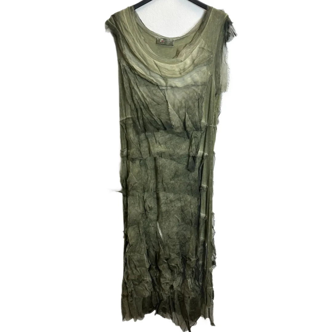 Silk Maxi Ruffle Dress