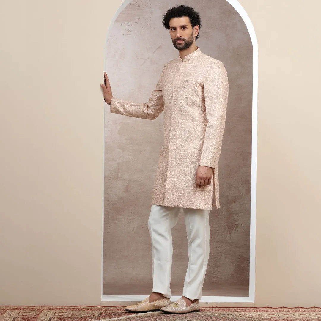 Slate Dawn Rosy Sherwani for Men