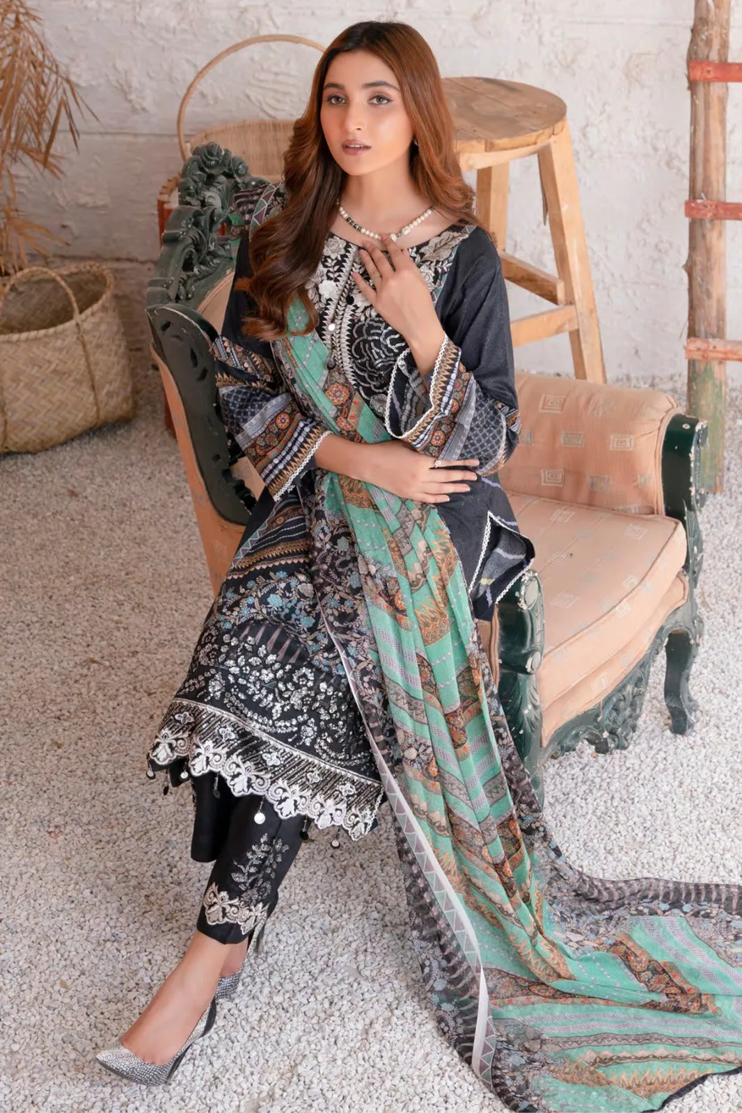 soni Dress 3 Piece  linen