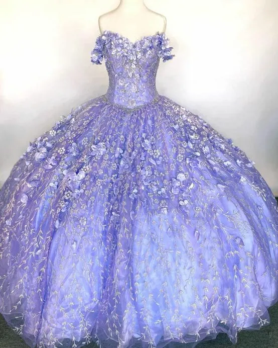 Sparkly Quinceanera Dress Sequined Lace Sweet 16 Puffy Tulle Ball Gown vestidos de quinceañera