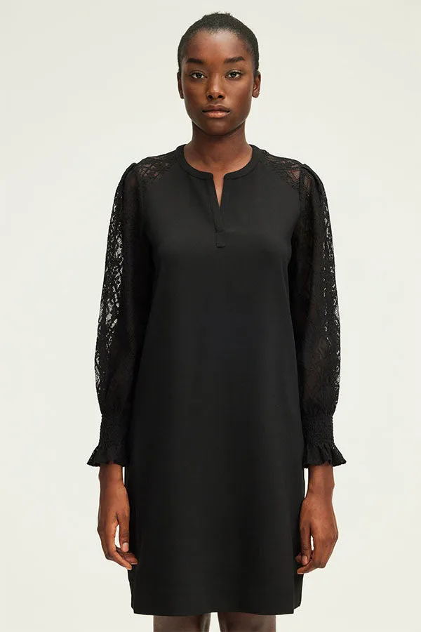 STEPHANIE SHORT LACE SLEEVES DRESS