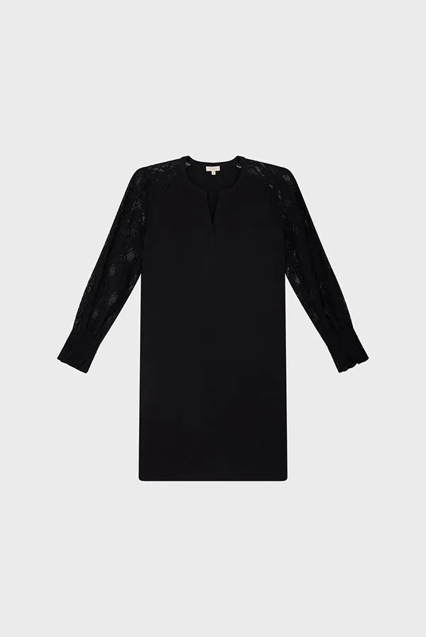 STEPHANIE SHORT LACE SLEEVES DRESS