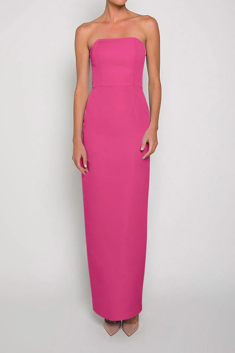 Strapless Silk Faille Column Gown