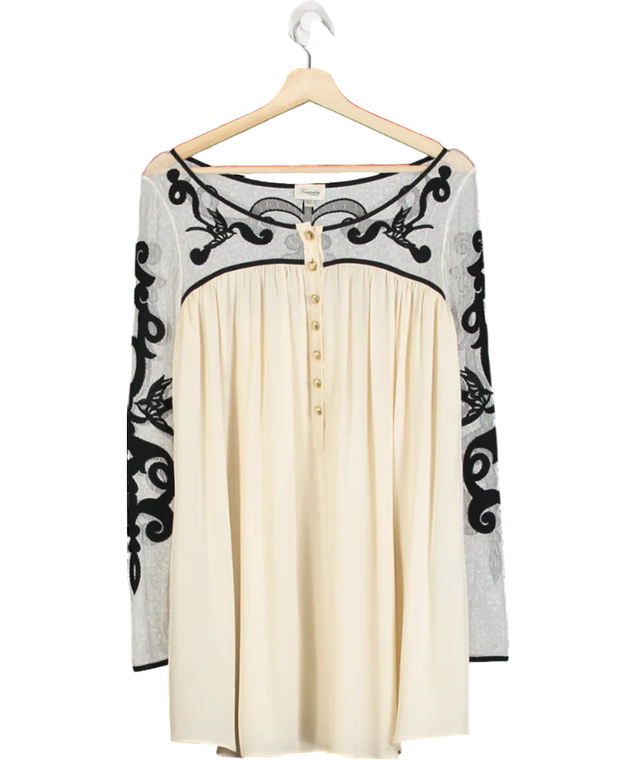 Temperley London Cream Silk And Lace Dress UK 10