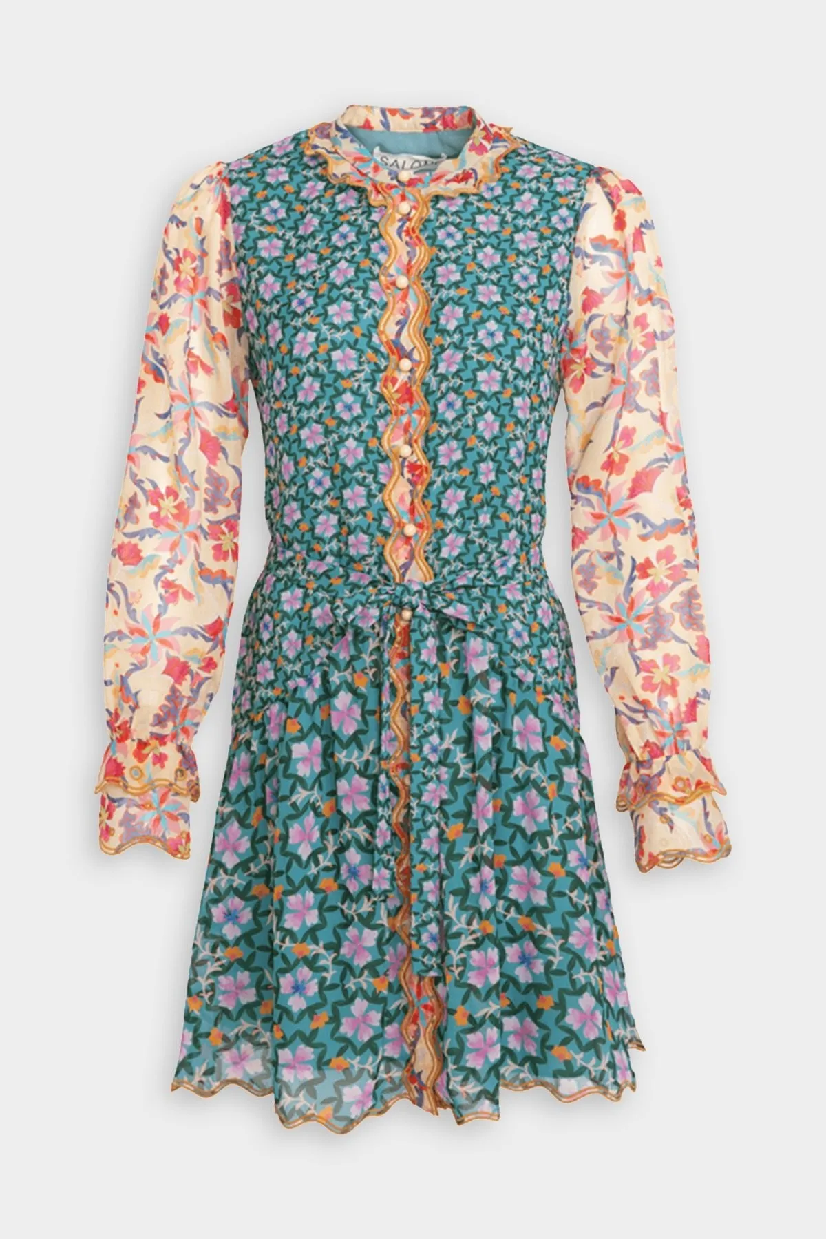 Tilly Ruffle Eyelet B Dress in Sorrel Teal