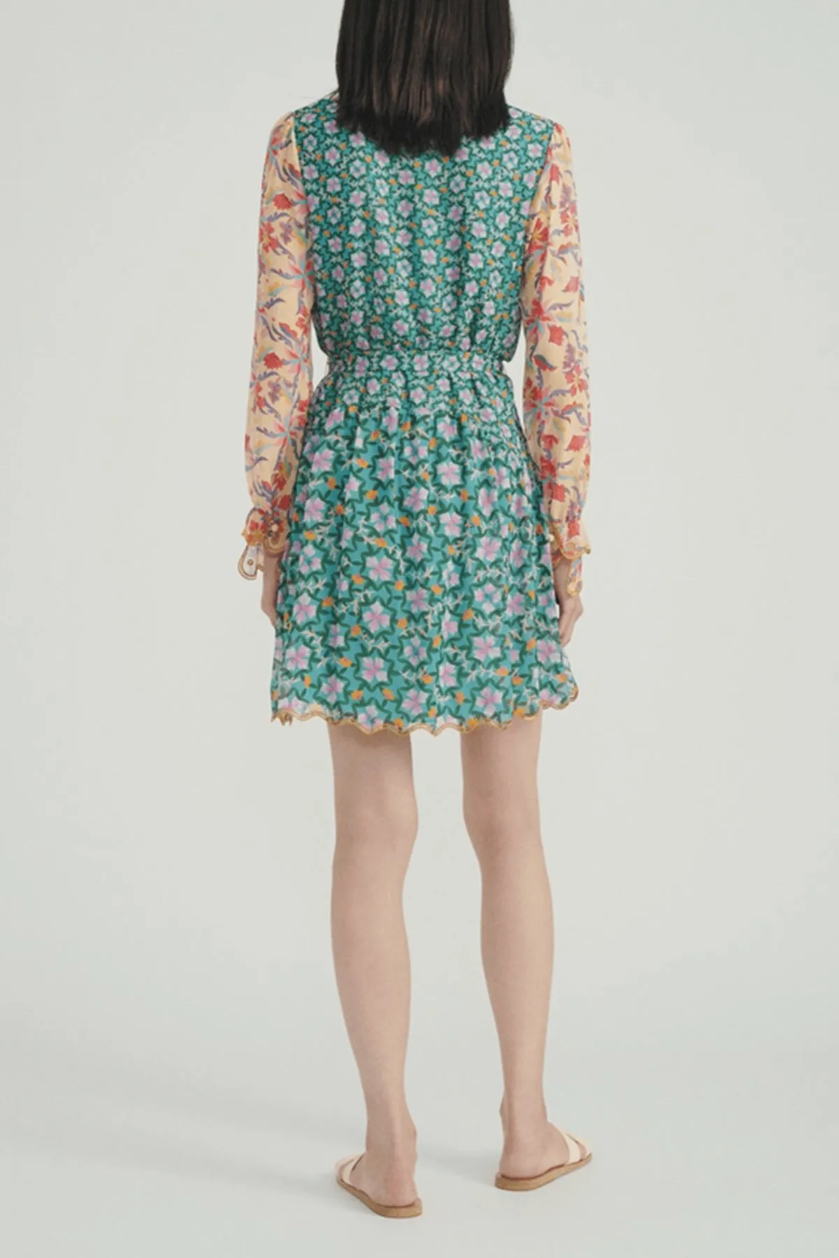 Tilly Ruffle Eyelet B Dress in Sorrel Teal