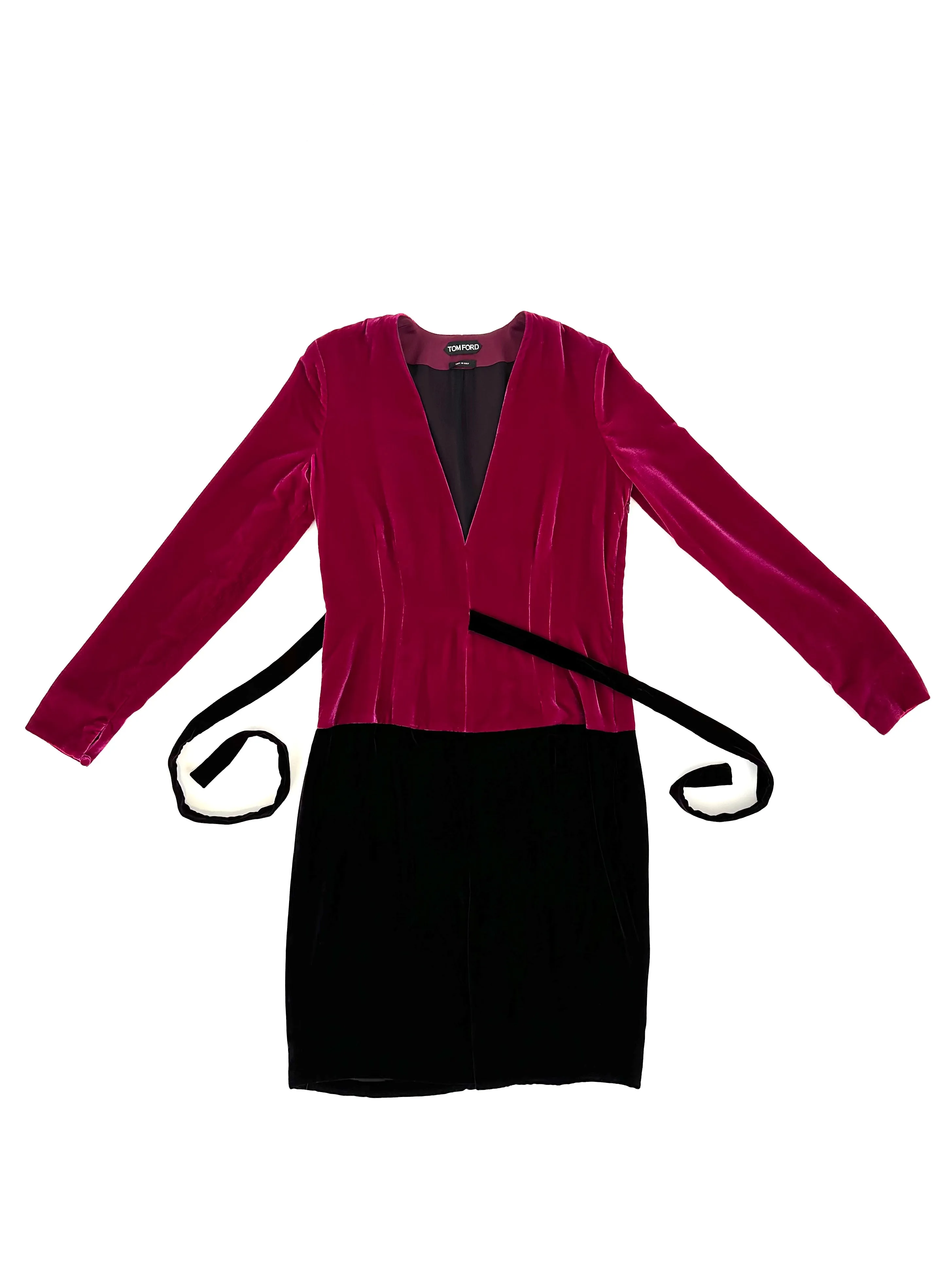 Tom Ford Velvet Colorblock Dress