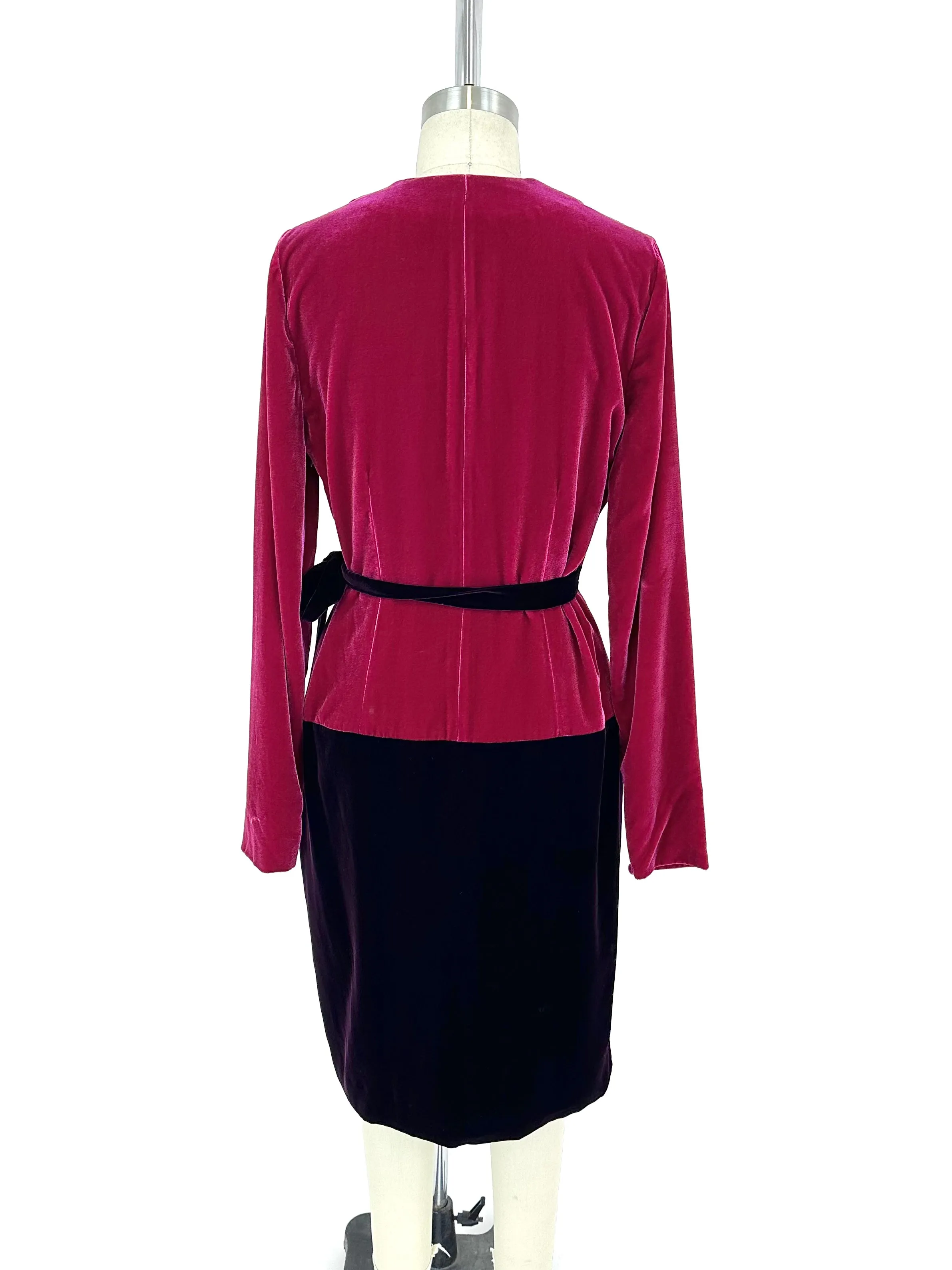 Tom Ford Velvet Colorblock Dress