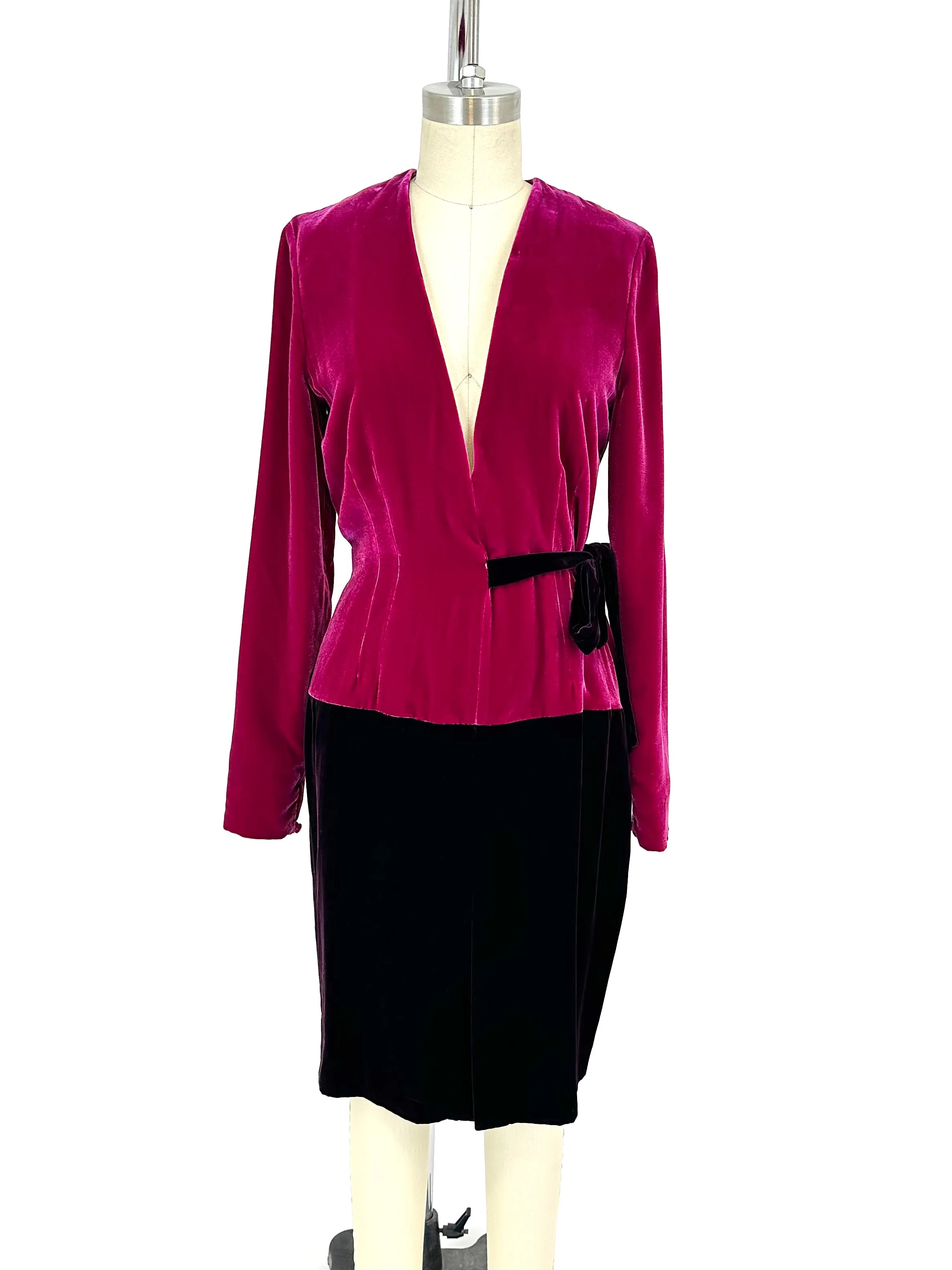 Tom Ford Velvet Colorblock Dress