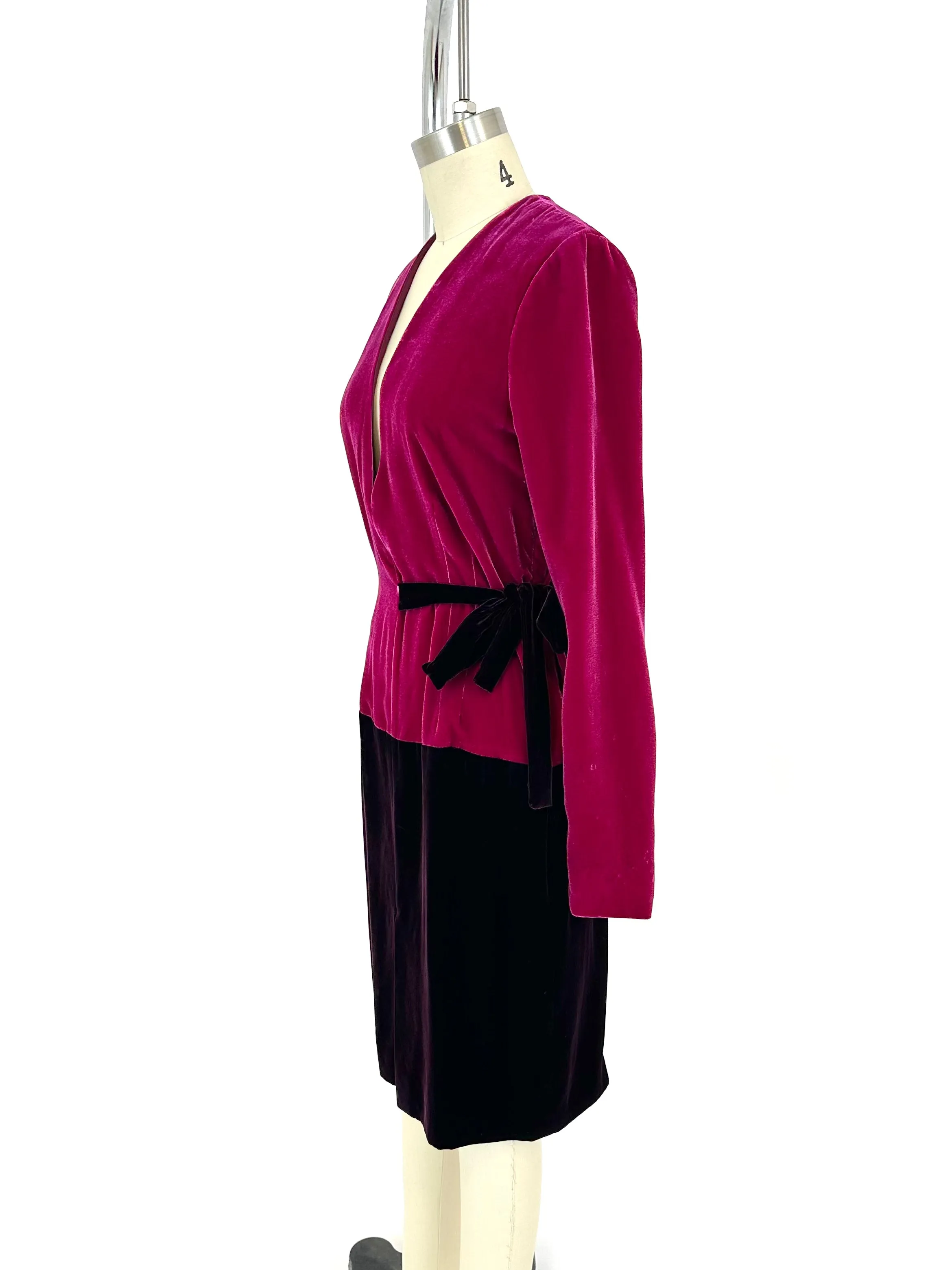 Tom Ford Velvet Colorblock Dress