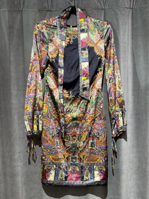 Trisha Paterson Limited Edition Silk Printed Long Sleeve Mini Dress