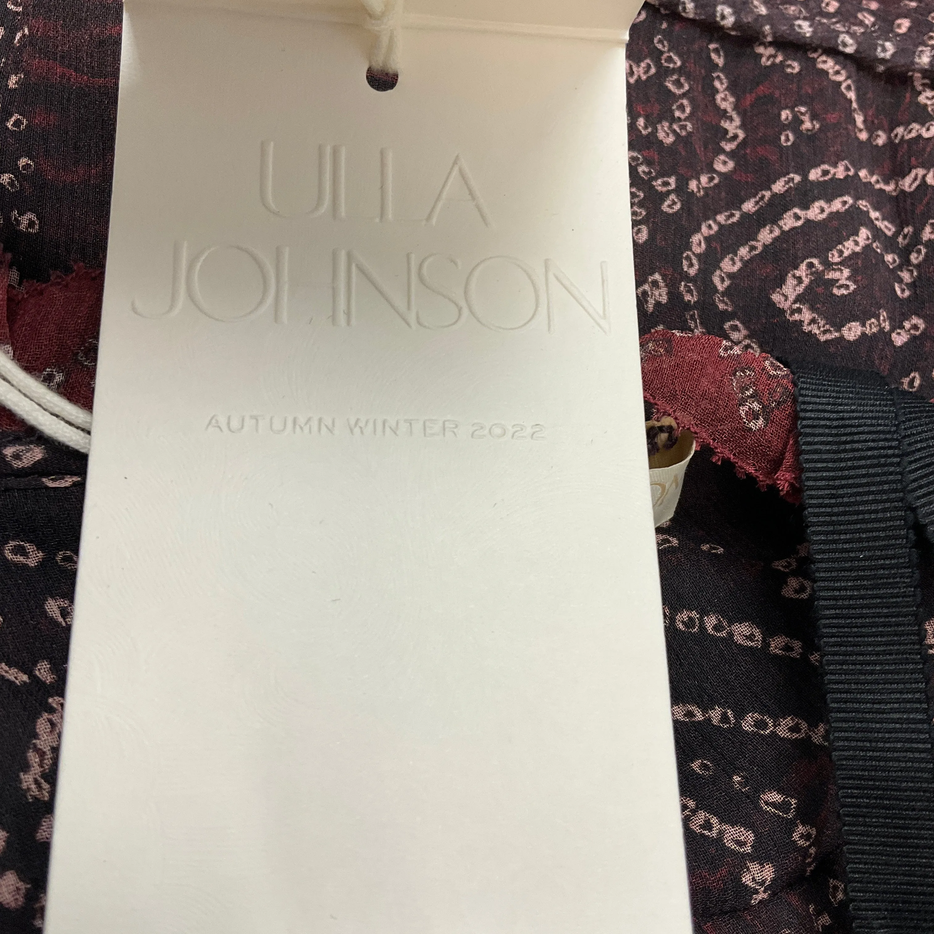 Ulla Johnson Garnet Agathe Ruffled Tiered Silk Gown