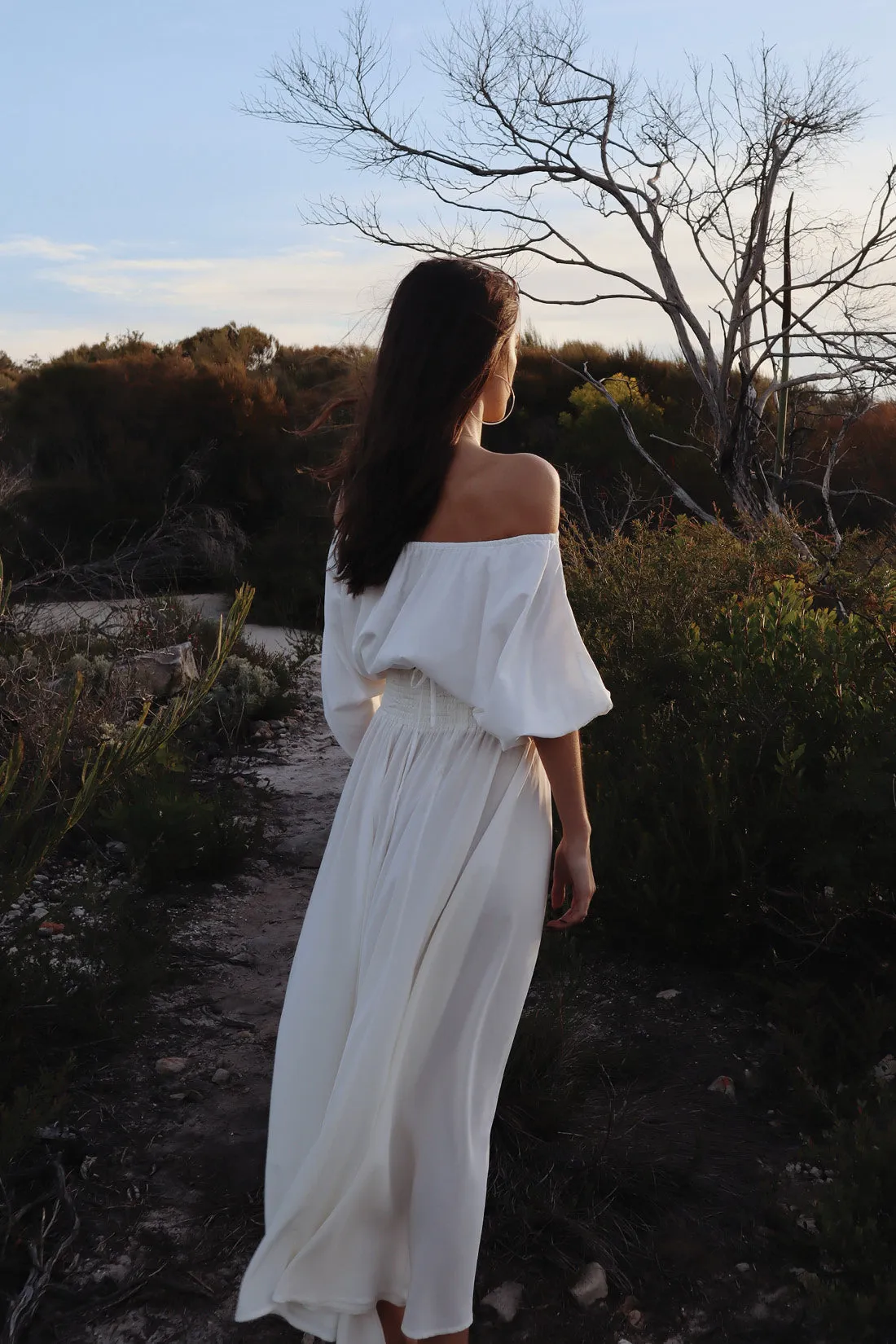 Ulla Silk Skirt Ivory